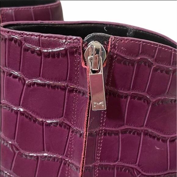 🌟NWOB🌟 Marc Fisher Women’s Unno Purple Crocodile Leather Bootie Sz. 9 - Picture 6 of 8